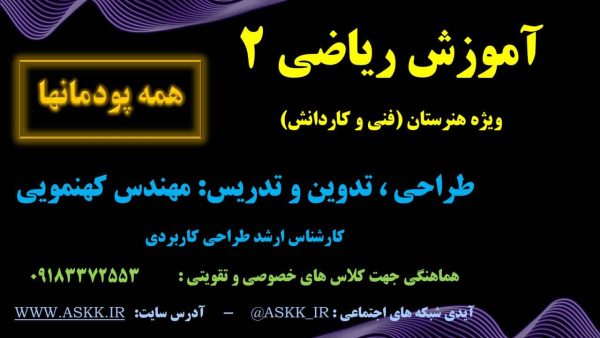 ریاضی 2 ویژه هنرستان - همه پودمانها<br>مخصوص همه رشته های هنرستانی - Image 1