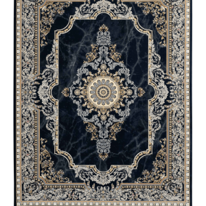 فرش سوفیا - مدل آرام - زمینه سرمه ای