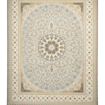 فرش سوفیا - مدل ارغوان - زمینه آبی آسمانی