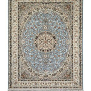 فرش سوفیا - مدل باران - زمینه آبی