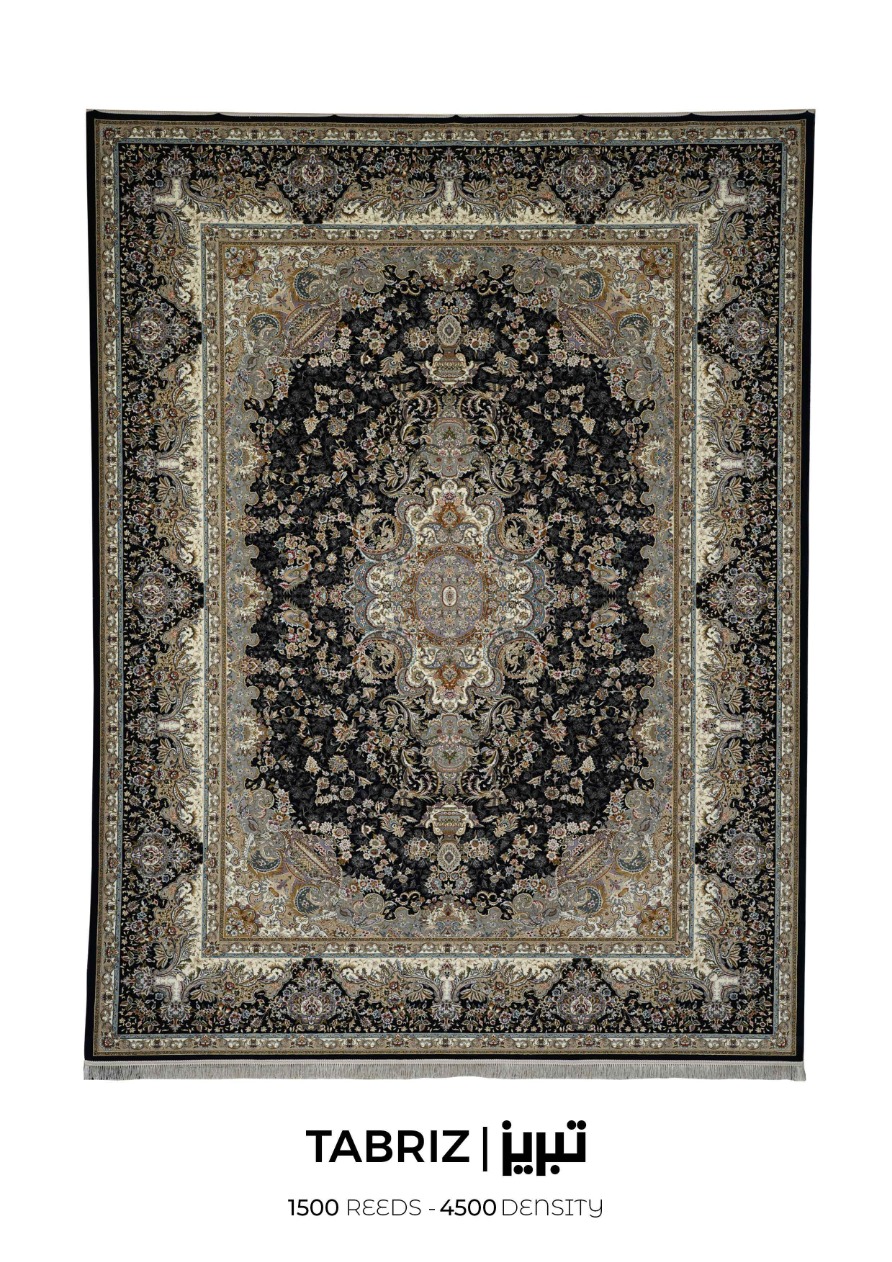 14040818 - فرش سوفیا مدل تبریز سرمه فرش سوفیا – مدل تبریز - زمینه سرمه ای - Image 1