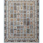 فرش سوفیا - مدل خشتی - زمینه آبی