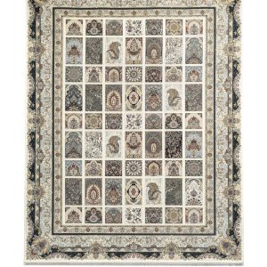 فرش سوفیا - مدل خشتی - زمینه سفید