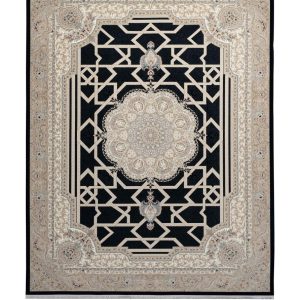 فرش سوفیا – مدل لوکاس – زمینه مشکی