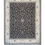 فرش سوفیا - مدل لیلیوم - زمینه سرمه ای