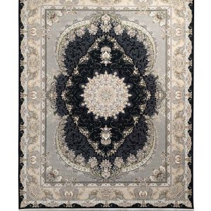 فرش سوفیا – مدل ماندانا - زمینه سرمه ای