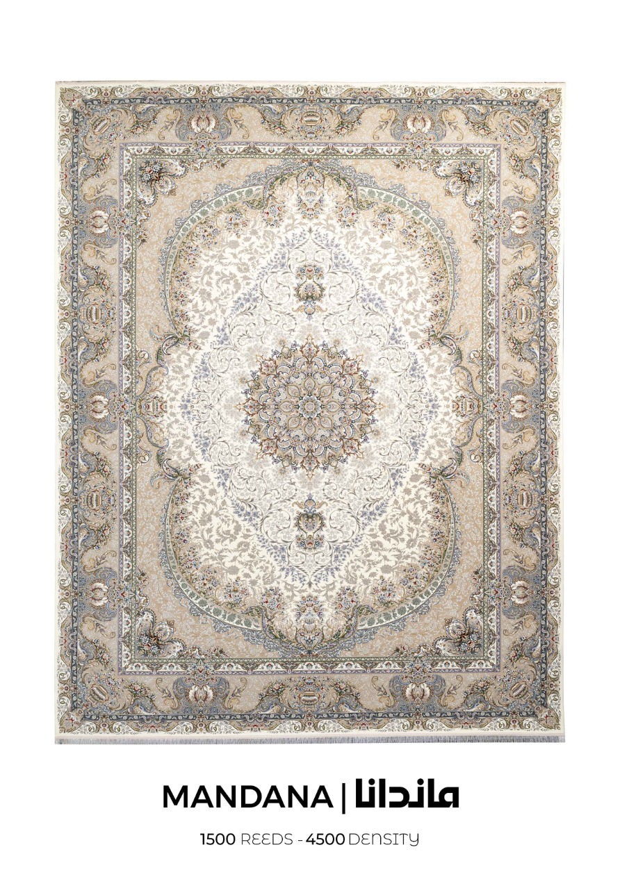 14040818 - فرش سوفیا مدل ماندانا سفید فرش سوفیا – مدل ماندانا - زمینه سفید - Image 1