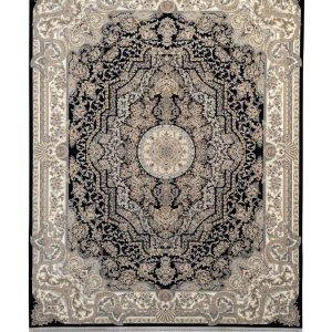 فرش سوفیا - مدل ویلیام - زمینه سرمه ای