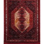 فرش سوفیا - مدل بختیاری - زمینه لاکی طلایی