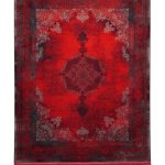 فرش سوفیا - مدل کاسپین - زمینه لاکی سرمه ای