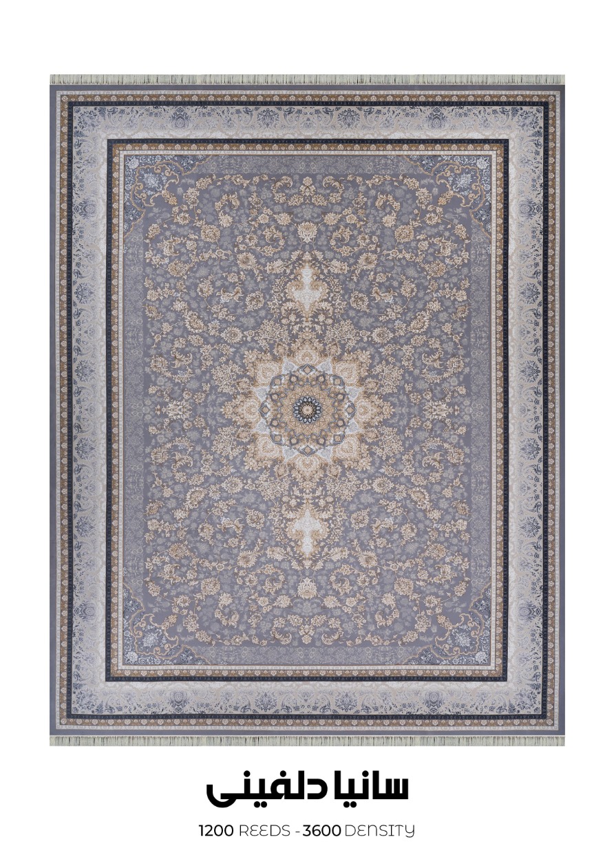 14040823 - sofia 1200 - سانیا دلفینی فرش سوفیا (سری طلاکوب) - مدل سانیا - زمینه دلفینی - Image 1