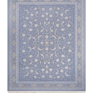 فرش سوفیا (سری طلاکوب) - مدل صدف - زمینه دلفینی