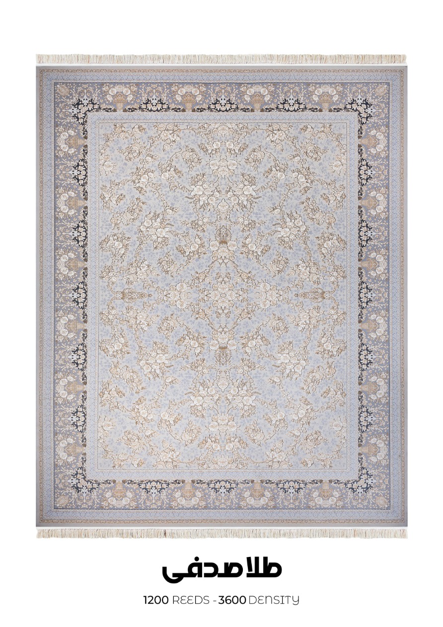 14040823 - sofia 1200 - طلا صدفی فرش سوفیا (سری طلاکوب) - مدل طلا - زمینه صدفی - Image 1