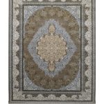 فرش سوفیا (سری طلاکوب) - مدل قصیده - زمینه نسکافه ای