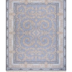 فرش سوفیا (سری طلاکوب) - مدل نیلسا - زمینه دلفینی