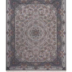 فرش سوفیا - مدل تاج ماه - زمینه ترمه ای