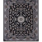 فرش سوفیا - مدل تاج ماه - زمینه سرمه ای