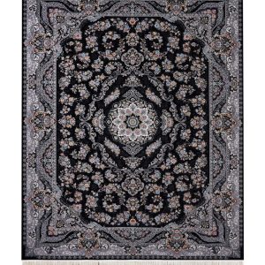 فرش سوفیا - مدل تاج ماه - زمینه سرمه ای