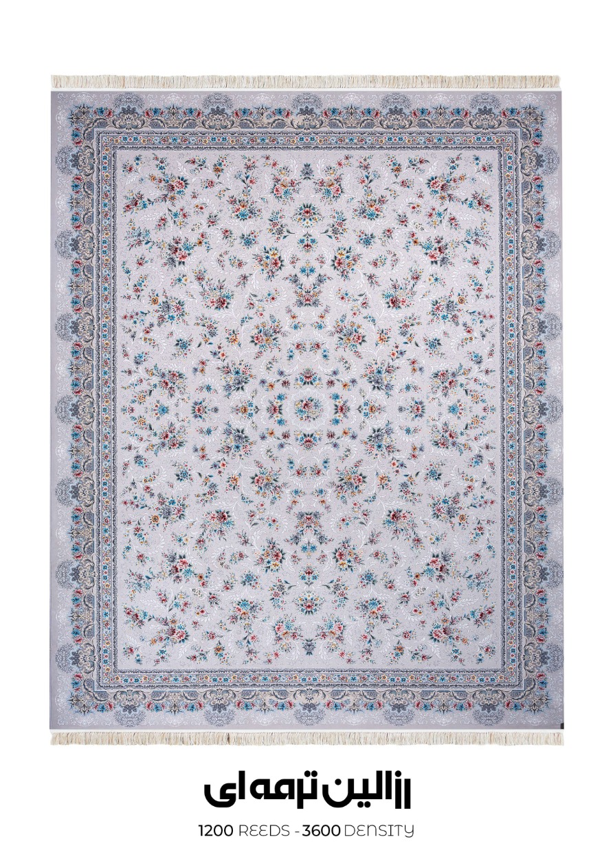 سوفیا گلستان - رزالین ترمه ای فرش سوفیا - مدل رزالین - زمینه ترمه ای - Image 1