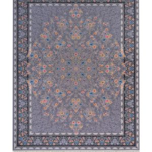 فرش سوفیا - مدل نورسا - زمینه نقره ای (سیلور)