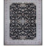 فرش سوفیا - مدل ویکتوریا - زمینه سرمه ای