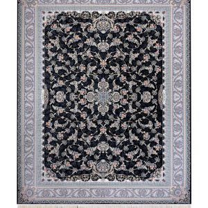 فرش سوفیا - مدل ویکتوریا - زمینه سرمه ای