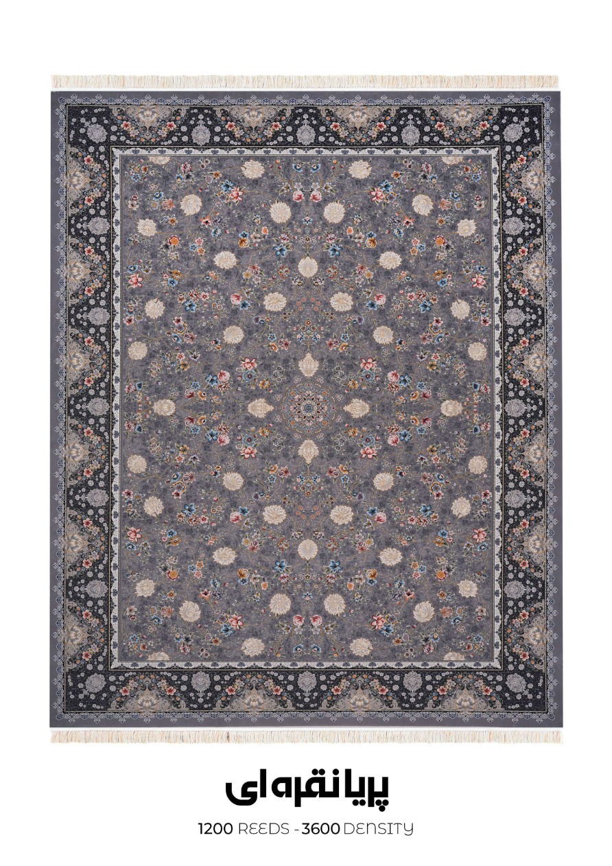 سوفیا گلستان - پریا نقره ای فرش سوفیا - مدل پریا - زمینه نقره ای (سیلور) - Image 1