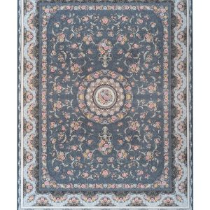 فرش سوفیا - مدل گل افشان - زمینه دودی