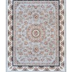 فرش سوفیا - مدل گل افشان - زمینه نقره ای