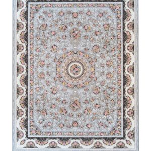 فرش سوفیا - مدل گل افشان - زمینه نقره ای