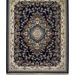 فرش سوفیا - مدل گل باران - زمینه سرمه ای