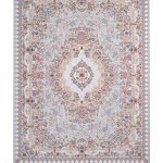 فرش سوفیا - مدل گل باران - زمینه نقره ای