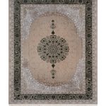 فرش سوفیا - مدل آبالون - زمینه بژ سبز