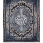 فرش سوفیا - مدل آنتوریوم - زمینه آبی