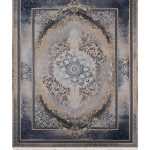 فرش سوفیا - مدل آنتوریوم - زمینه بژ آبی