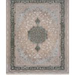 فرش سوفیا - مدل مانیا - زمینه بژ سبز